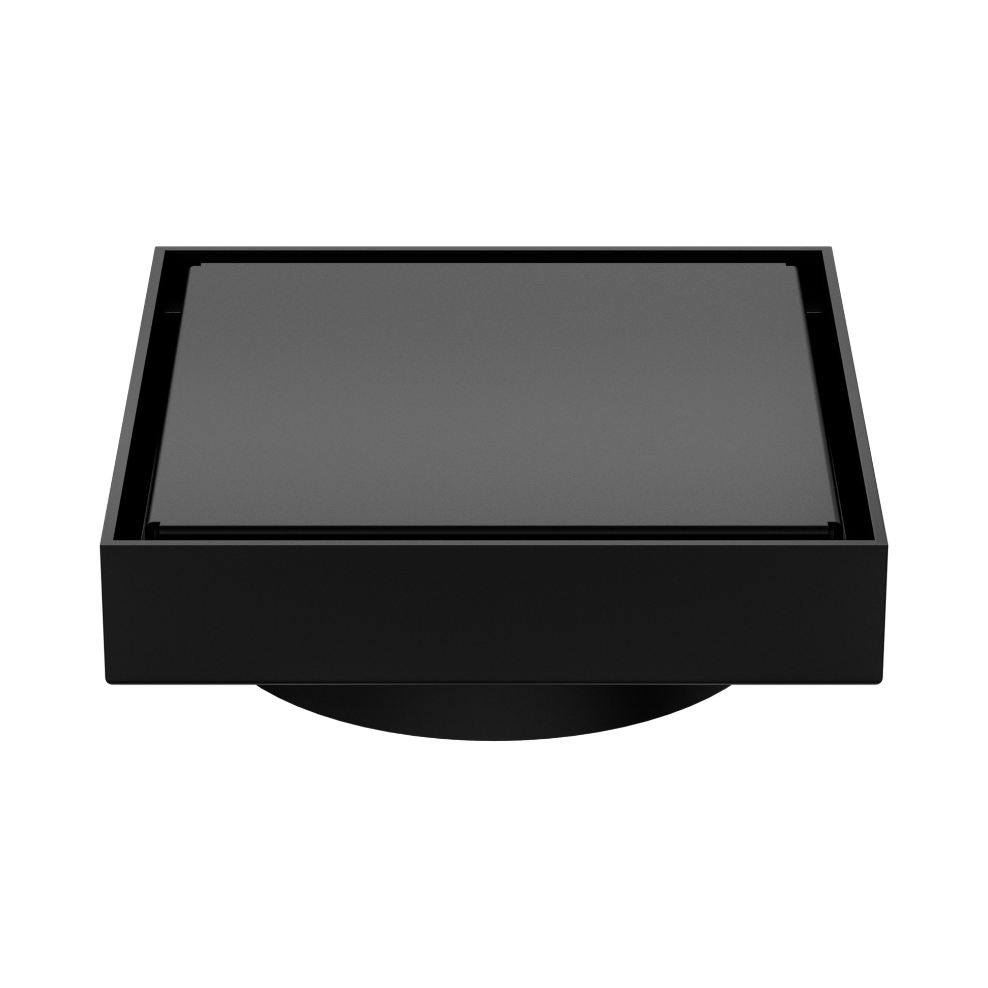 Nero 130mm Square Tile Insert Floor Waste 100mm Outlet, Matte Black