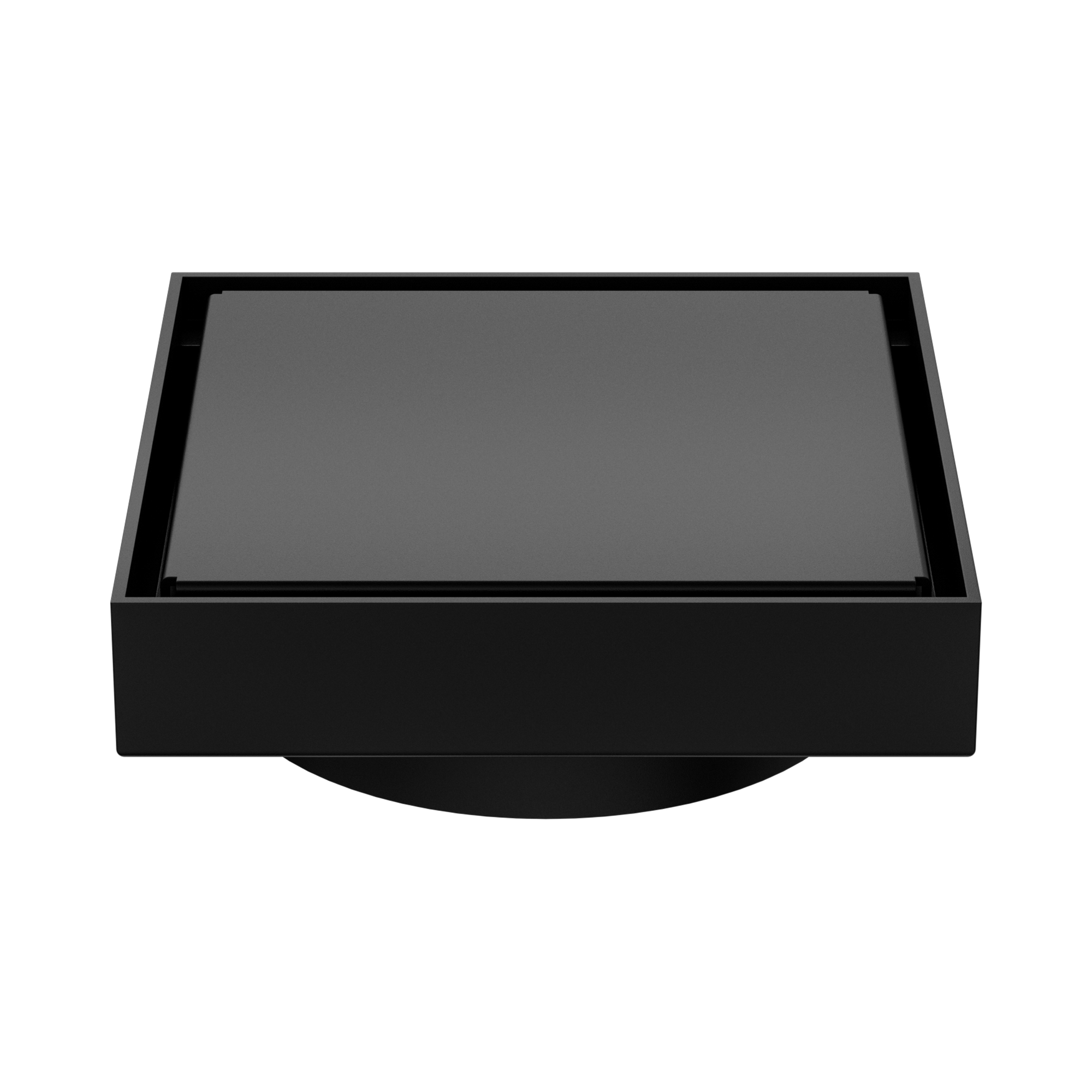 Nero 130mm Square Tile Insert Floor Waste 100mm Outlet, Matte Black