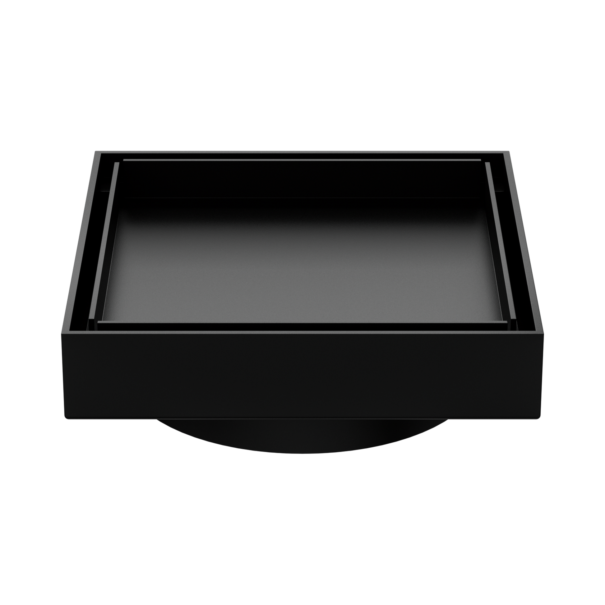 Nero 100mm Square Tile Insert Floor Waste 80mm Outlet, Matte Black