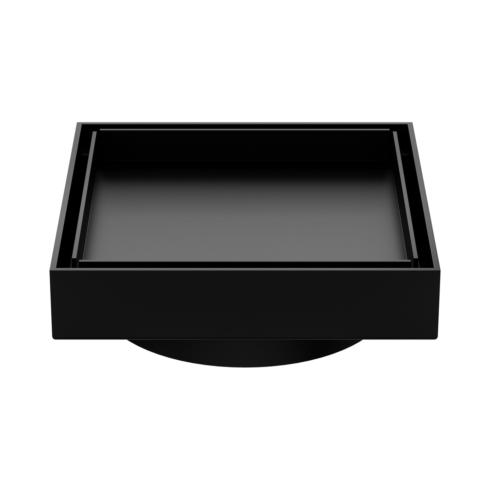 Nero 100mm Square Tile Insert Floor Waste 80mm Outlet, Matte Black