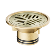 Nero Vinyl Floor Grate Suit 50mm Outlet, Brushed Gold