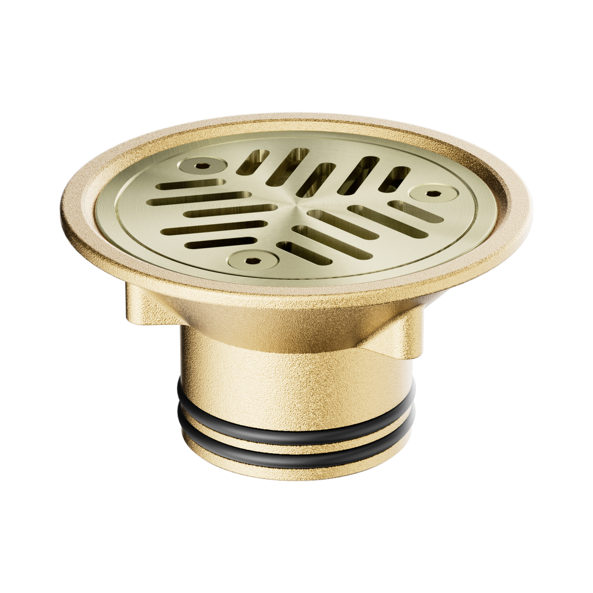 Nero Vinyl Floor Grate Suit 50mm Outlet, Brushed Gold