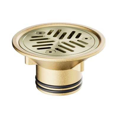 Nero Vinyl Floor Grate Suit 50mm Outlet, Brushed Gold