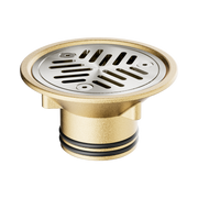 Nero Vinyl Floor Grate Suit 50mm Outlet, Brushed Nickel