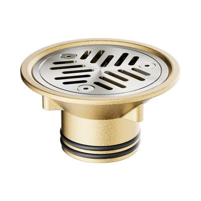 Nero Vinyl Floor Grate Suit 50mm Outlet, Brushed Nickel