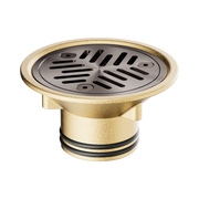 Nero Vinyl Floor Grate Suit 50mm Outlet, Brushed Bronze
