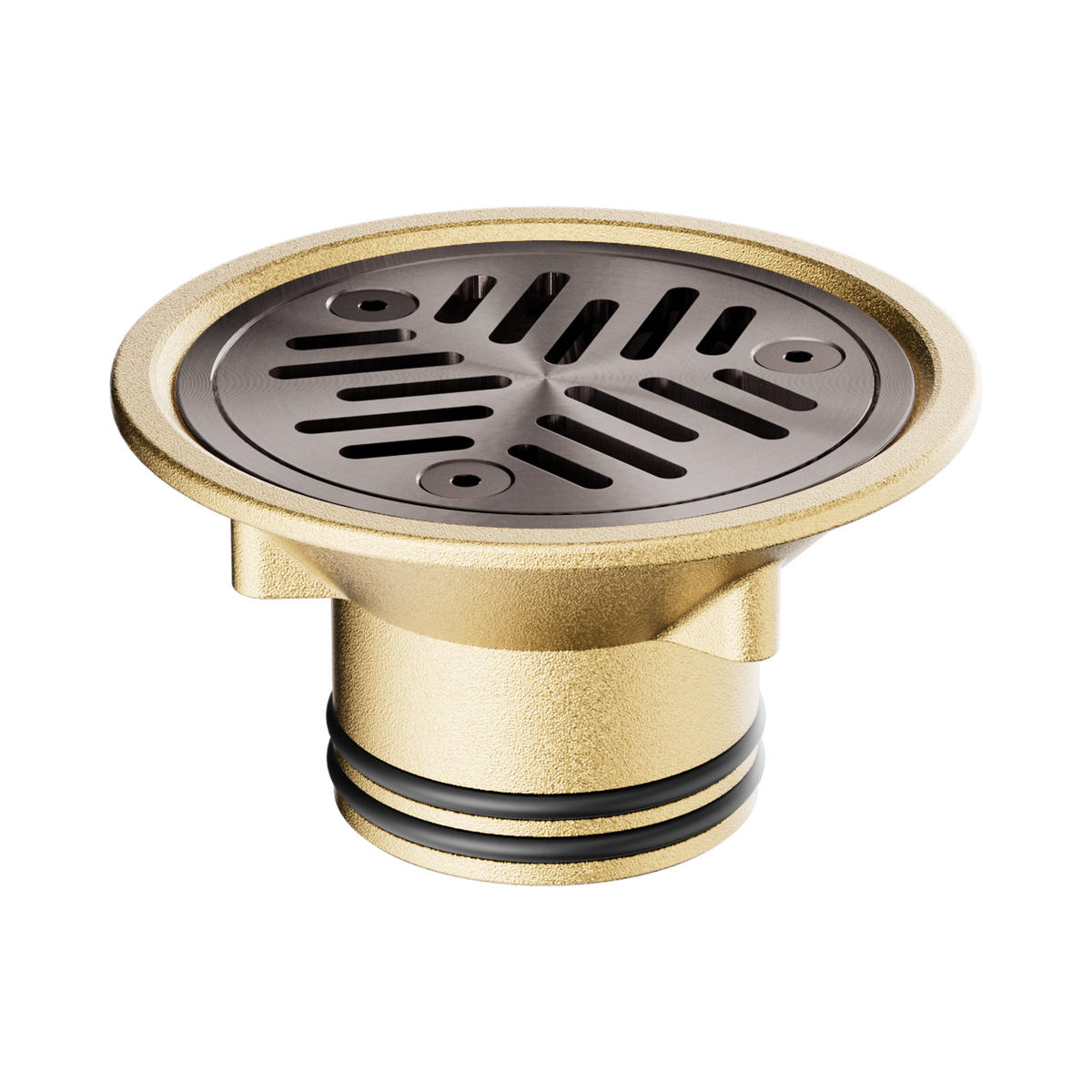 Nero Vinyl Floor Grate Suit 50mm Outlet, Brushed Bronze