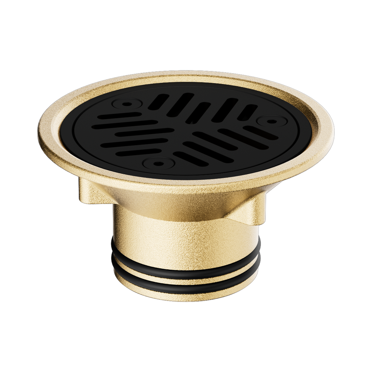 Nero Vinyl Floor Grate Suit 50mm Outlet, PVD Black
