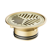 Nero Vinyl Floor Grate Suit 80mm Outlet, Brushed Gold