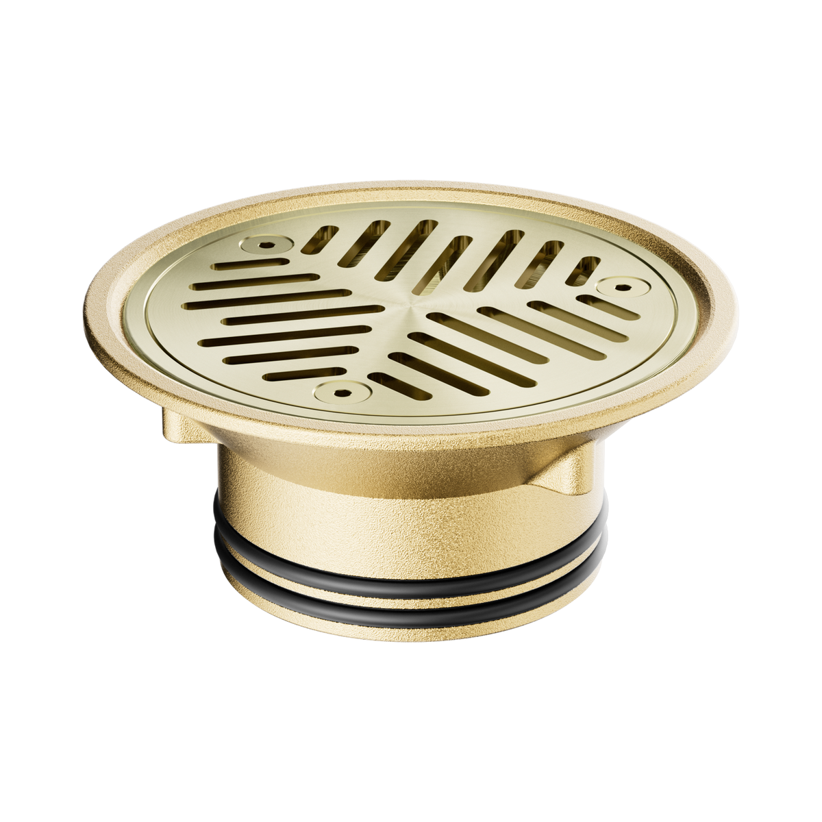 Nero Vinyl Floor Grate Suit 80mm Outlet, Brushed Gold