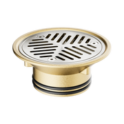 Nero Vinyl Floor Grate Suit 80mm Outlet, Brushed Nickel