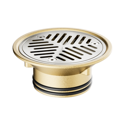 Nero Vinyl Floor Grate Suit 80mm Outlet, Brushed Nickel