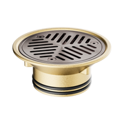 Nero Vinyl Floor Grate Suit 80mm Outlet, Brushed Bronze