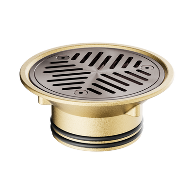 Nero Vinyl Floor Grate Suit 80mm Outlet, Brushed Bronze