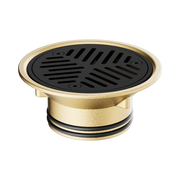 Nero Vinyl Floor Grate Suit 80mm Outlet, PVD Black