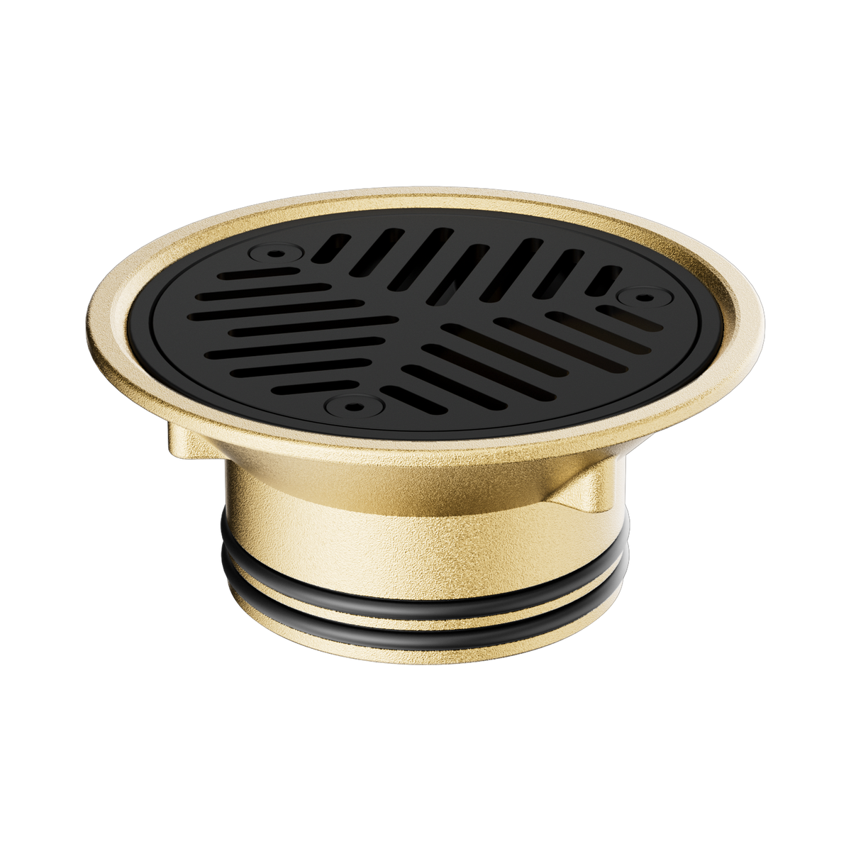 Nero Vinyl Floor Grate Suit 80mm Outlet, PVD Black
