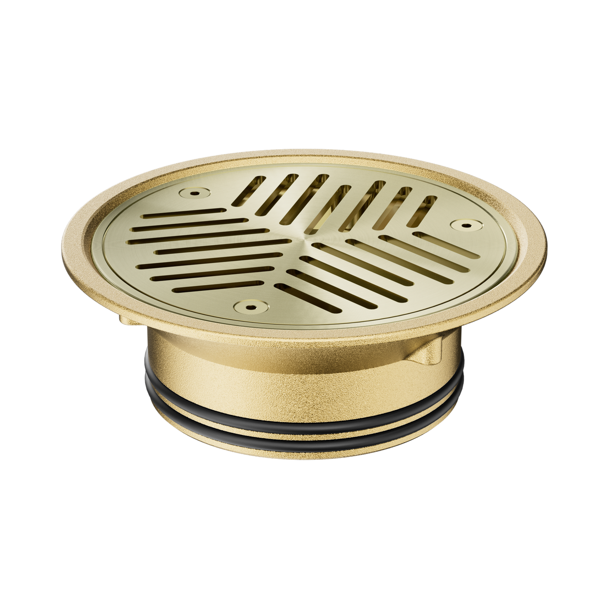 Nero Vinyl Floor Grate Suit 100mm Outlet, Brushed Gold