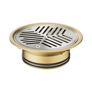 Nero Vinyl Floor Grate Suit 100mm Outlet, Brushed Nickel