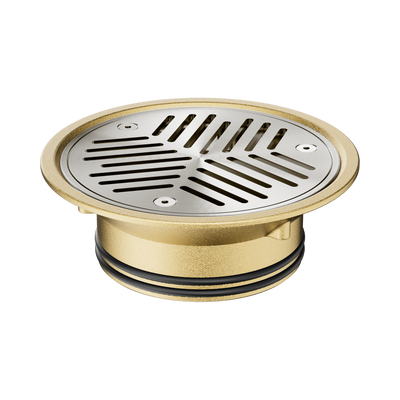 Nero Vinyl Floor Grate Suit 100mm Outlet, Brushed Nickel