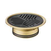 Nero Vinyl Floor Grate Suit 100mm Outlet, Gun Metal