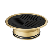 Nero Vinyl Floor Grate Suit 100mm Outlet, PVD Black