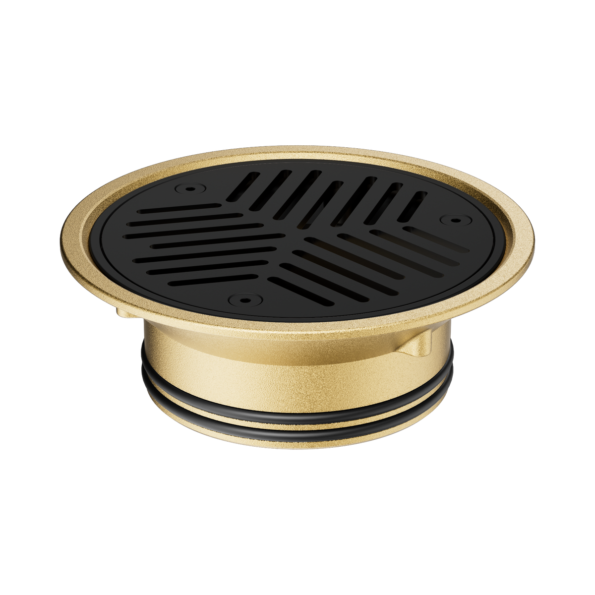 Nero Vinyl Floor Grate Suit 100mm Outlet, PVD Black