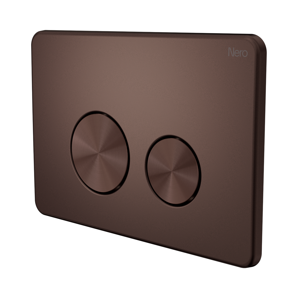 Nero In Wall Toilet Push Plate, Rome Bronze