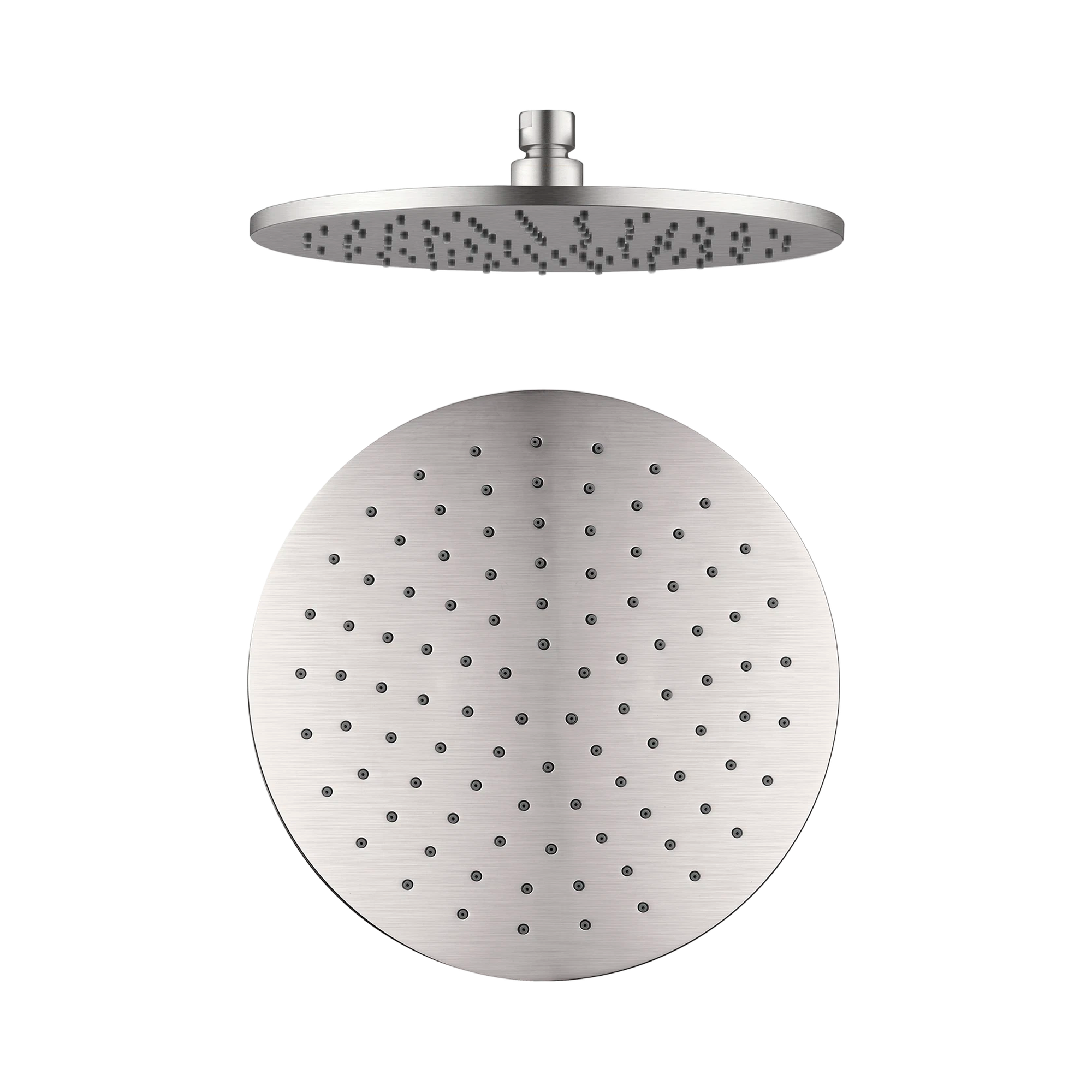 Nero 250mm Round Shower Head, Brushed Nickel
