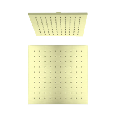 Nero 250mm Square Shower Head, Brushed Gold