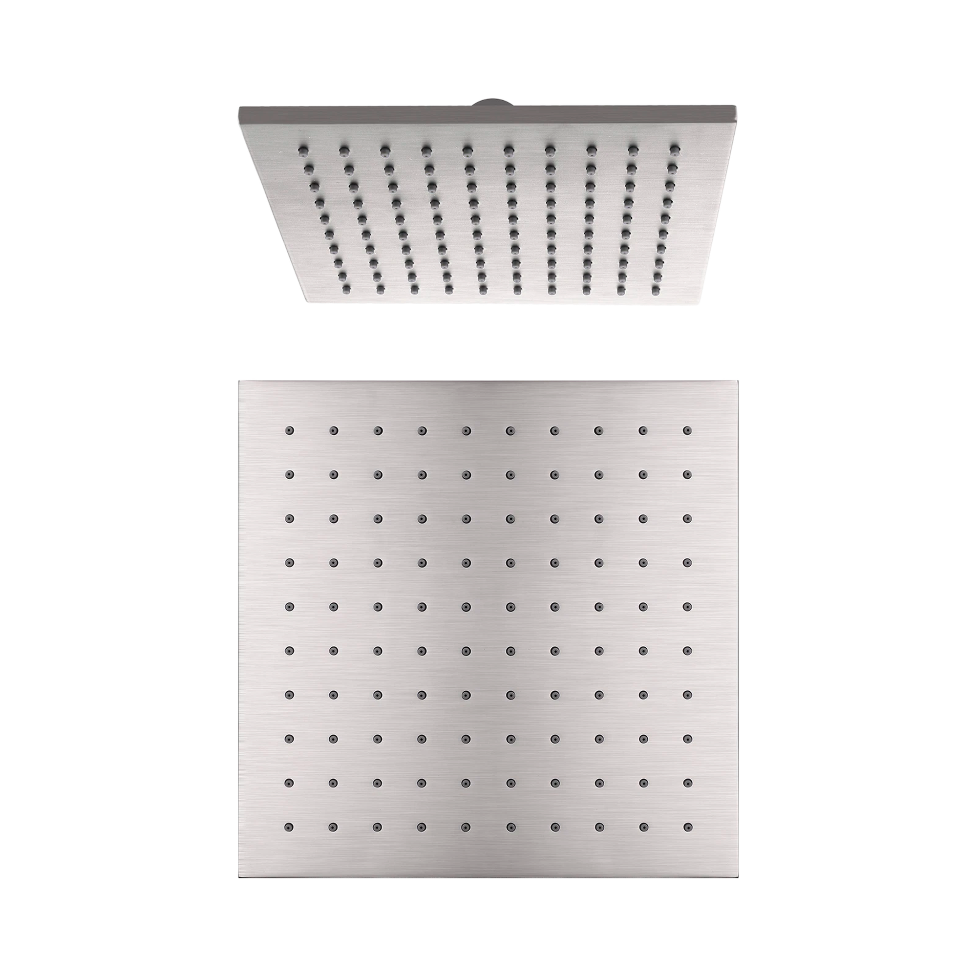 Nero 250mm Square Shower Head, Brushed Nickel