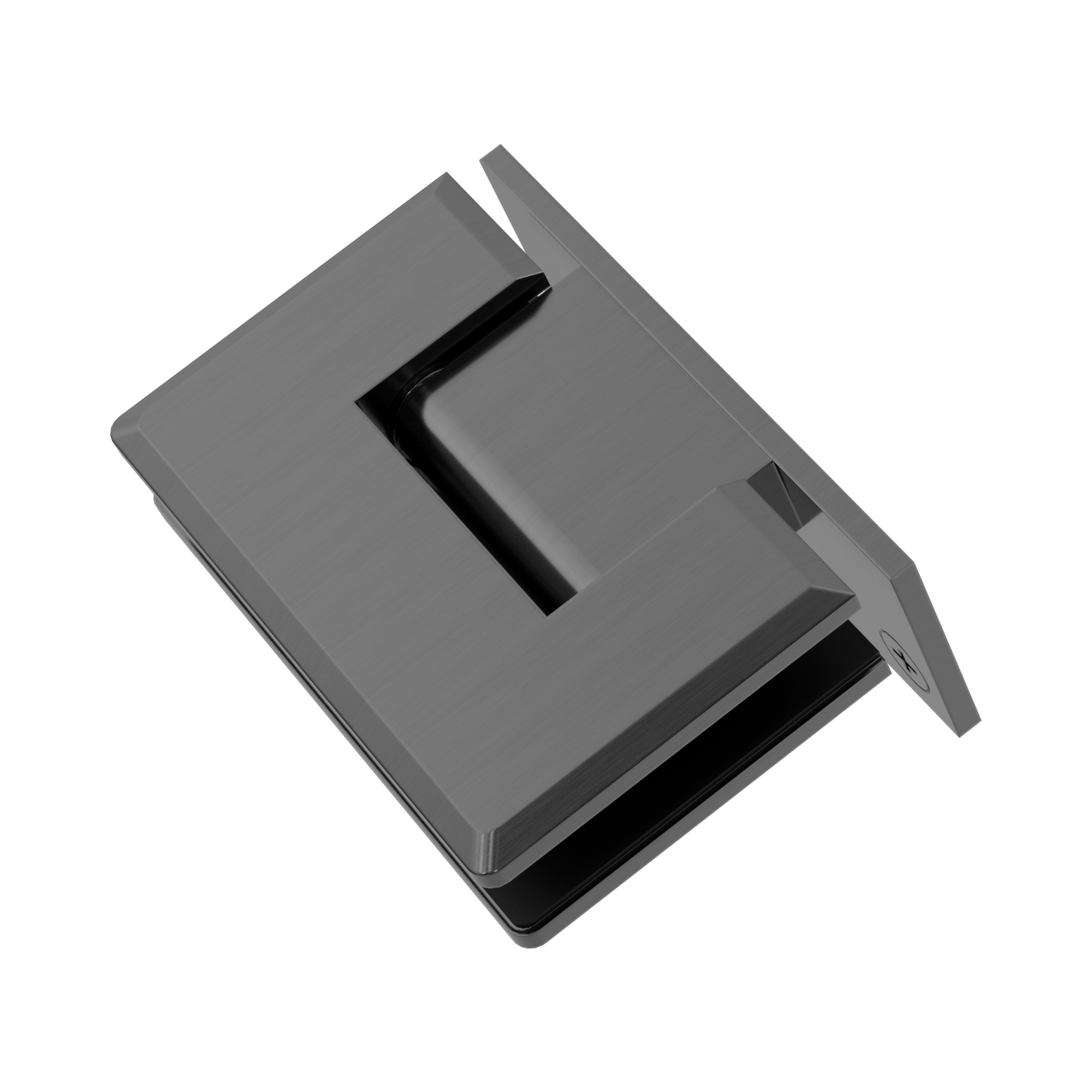 Nero 90 Degree Glass To Wall Shower Hinge 10mm Glass, Gun Metal