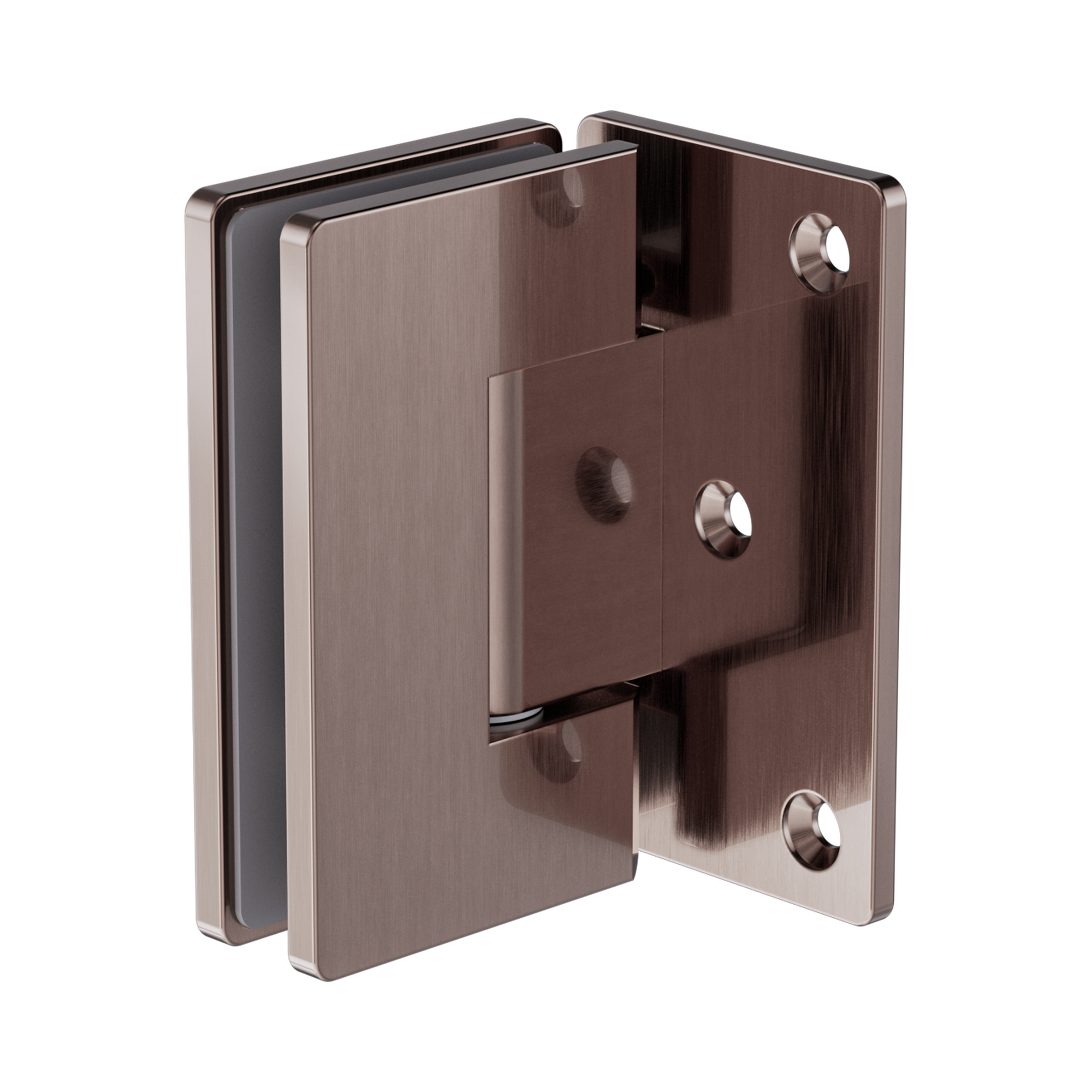Nero 90 Degree Glass To Wall Shower Hinge 10mm Glass, Brushed Bronze