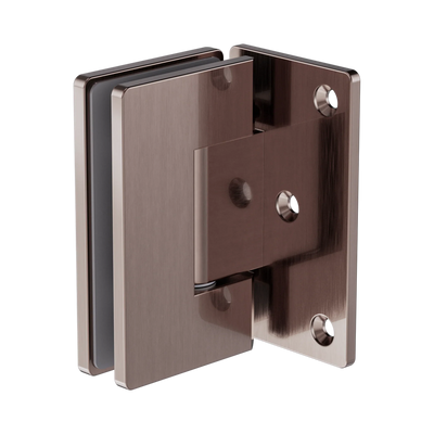 Nero 90 Degree Glass To Wall Shower Hinge 10mm Glass, Brushed Bronze