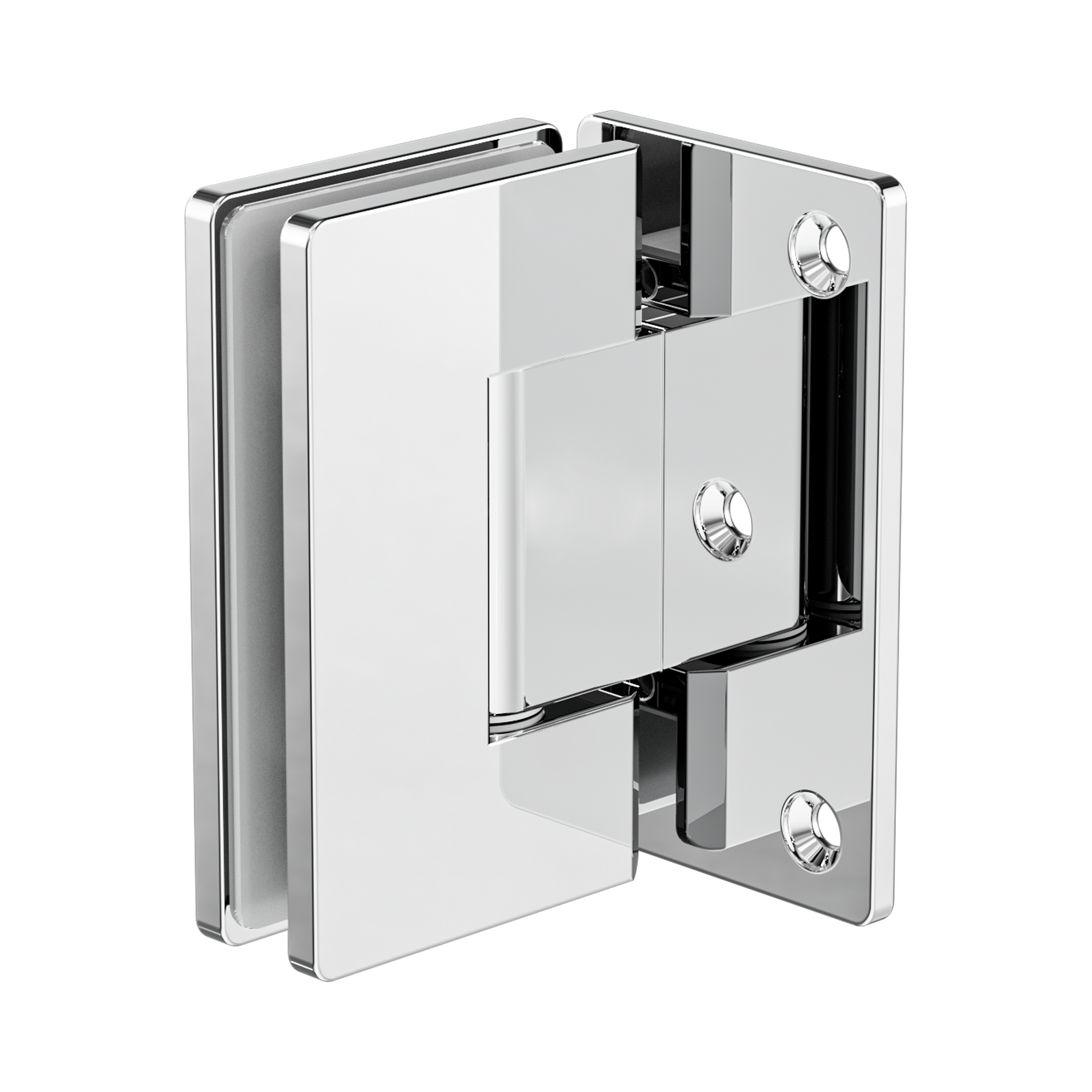 Nero 90 Degree Glass To Wall Shower Hinge 10mm Glass, Chrome