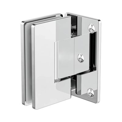 Nero 90 Degree Glass To Wall Shower Hinge 10mm Glass, Chrome