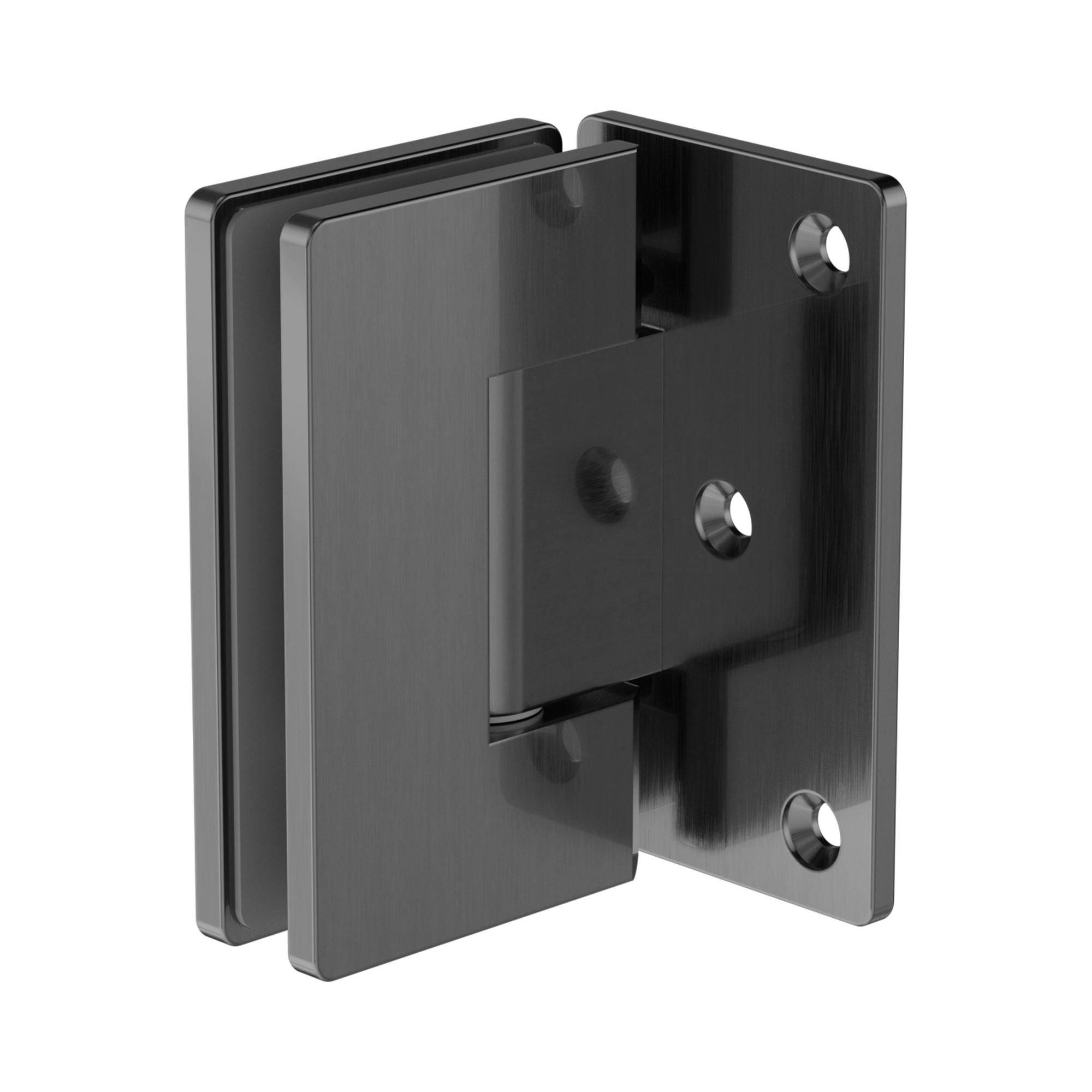 Nero 90 Degree Glass To Wall Shower Hinge 10mm Glass, Gun Metal