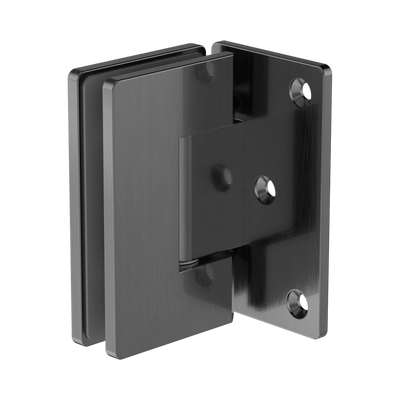 Nero 90 Degree Glass To Wall Shower Hinge 10mm Glass, Gun Metal