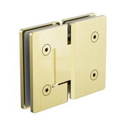 Nero 180 Degree Glass To Glass Shower Hinge 10mm Glass, Brushed Gold