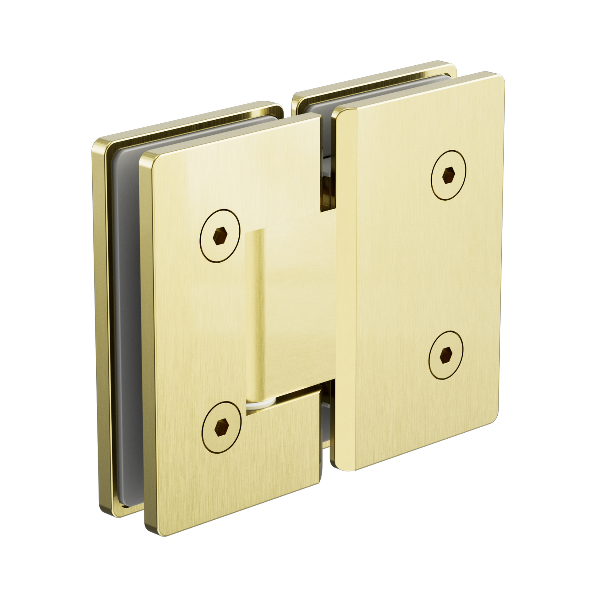 Nero 180 Degree Glass To Glass Shower Hinge 10mm Glass, Brushed Gold
