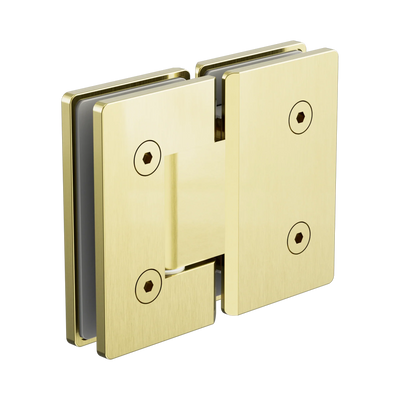 Nero 180 Degree Glass To Glass Shower Hinge 10mm Glass, Brushed Gold