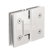 Nero 180 Degree Glass To Glass Shower Hinge 10mm Glass, Brushed Nickel