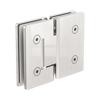 Nero 180 Degree Glass To Glass Shower Hinge 10mm Glass, Brushed Nickel