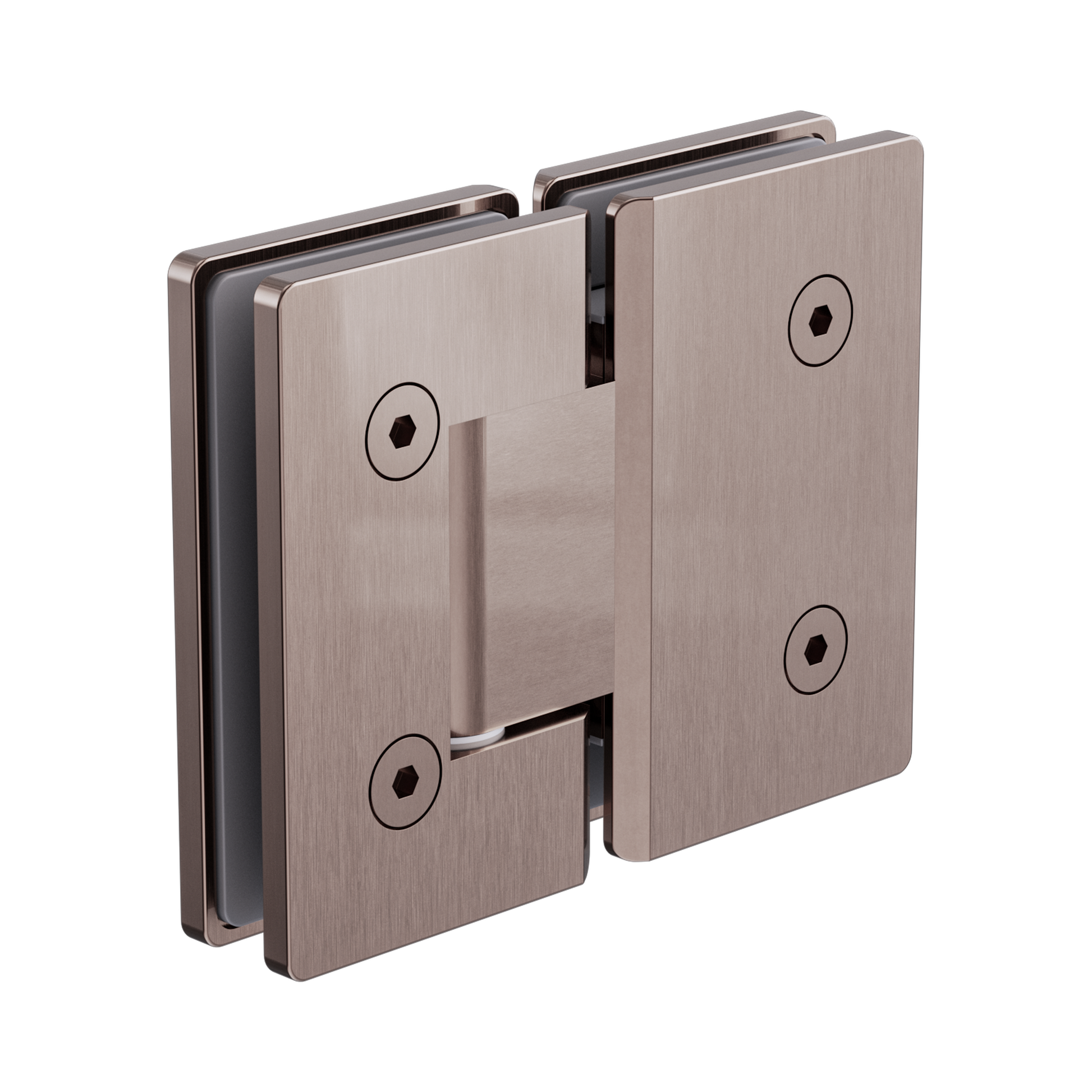 Nero 180 Degree Glass To Glass Shower Hinge 10mm Glass, Brushed Bronze