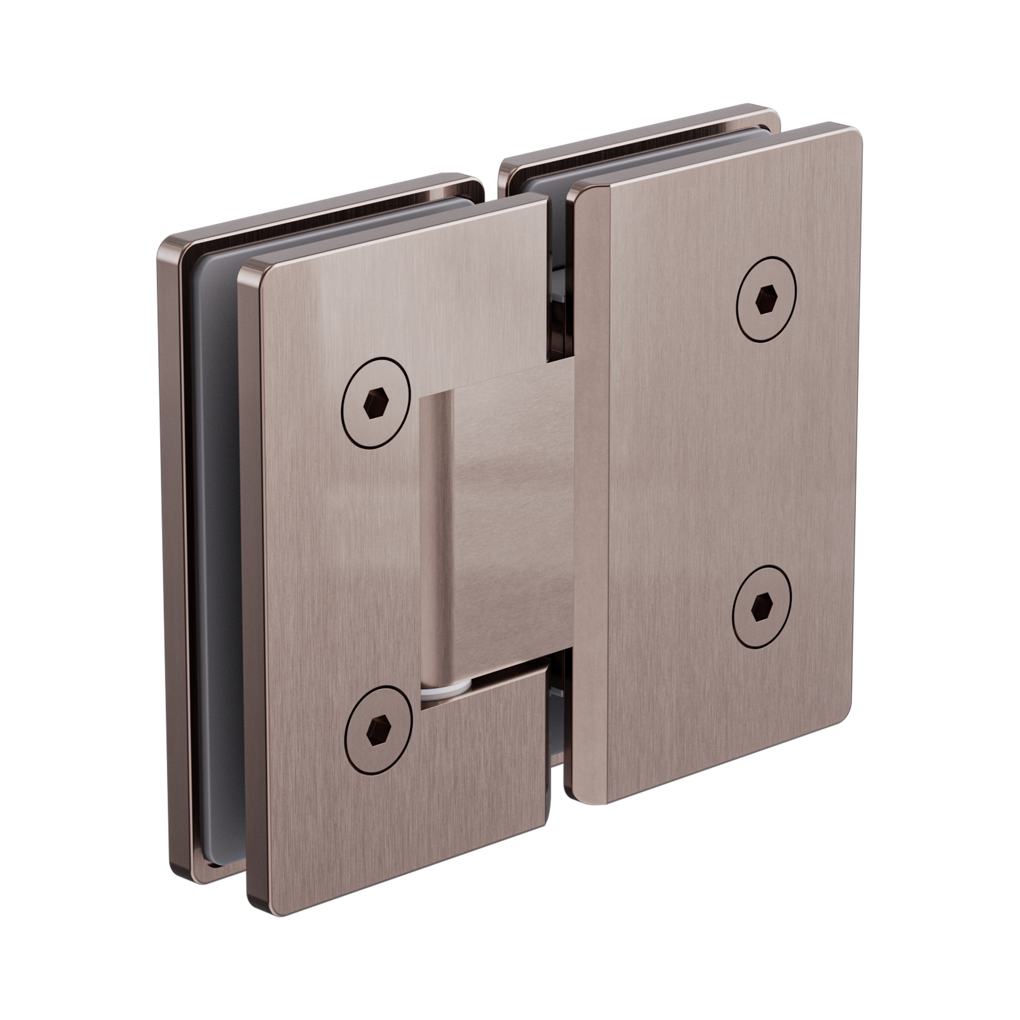 Nero 180 Degree Glass To Glass Shower Hinge 10mm Glass, Brushed Bronze