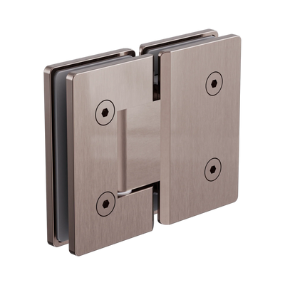 Nero 180 Degree Glass To Glass Shower Hinge 10mm Glass, Brushed Bronze