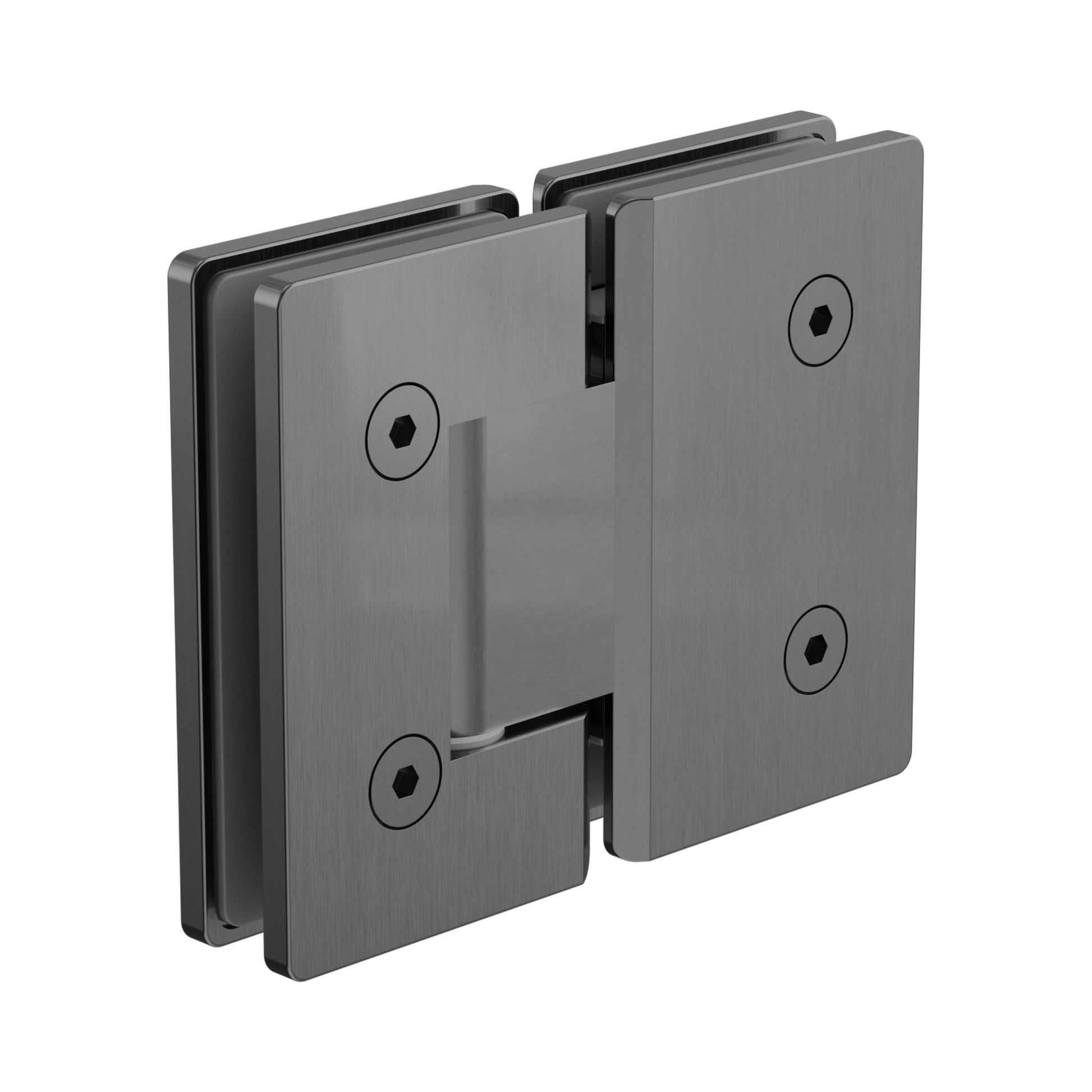 Nero 180 Degree Glass To Glass Shower Hinge 10mm Glass, Gun Metal