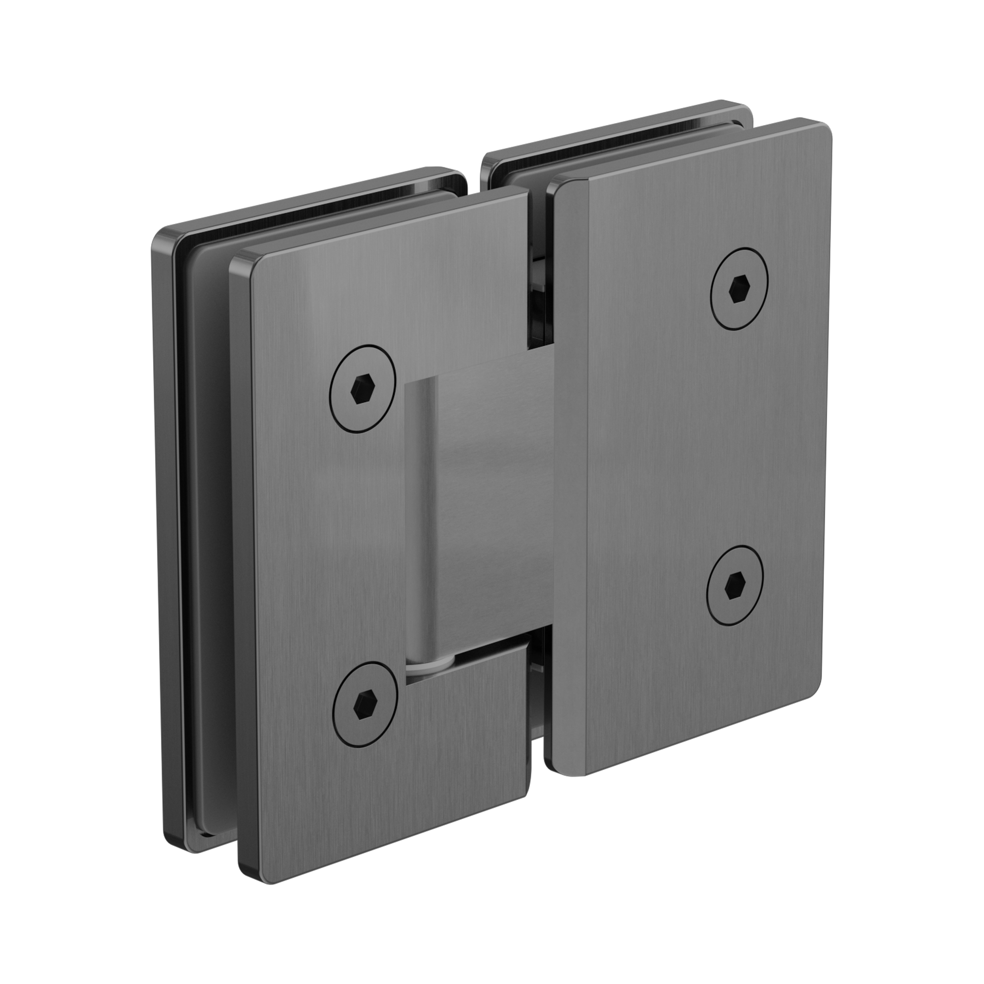 Nero 180 Degree Glass To Glass Shower Hinge 10mm Glass, Gun Metal
