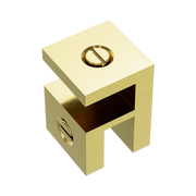 Nero Over-Panel Glass To Glass Fitting 10mm Glass, Brushed Gold