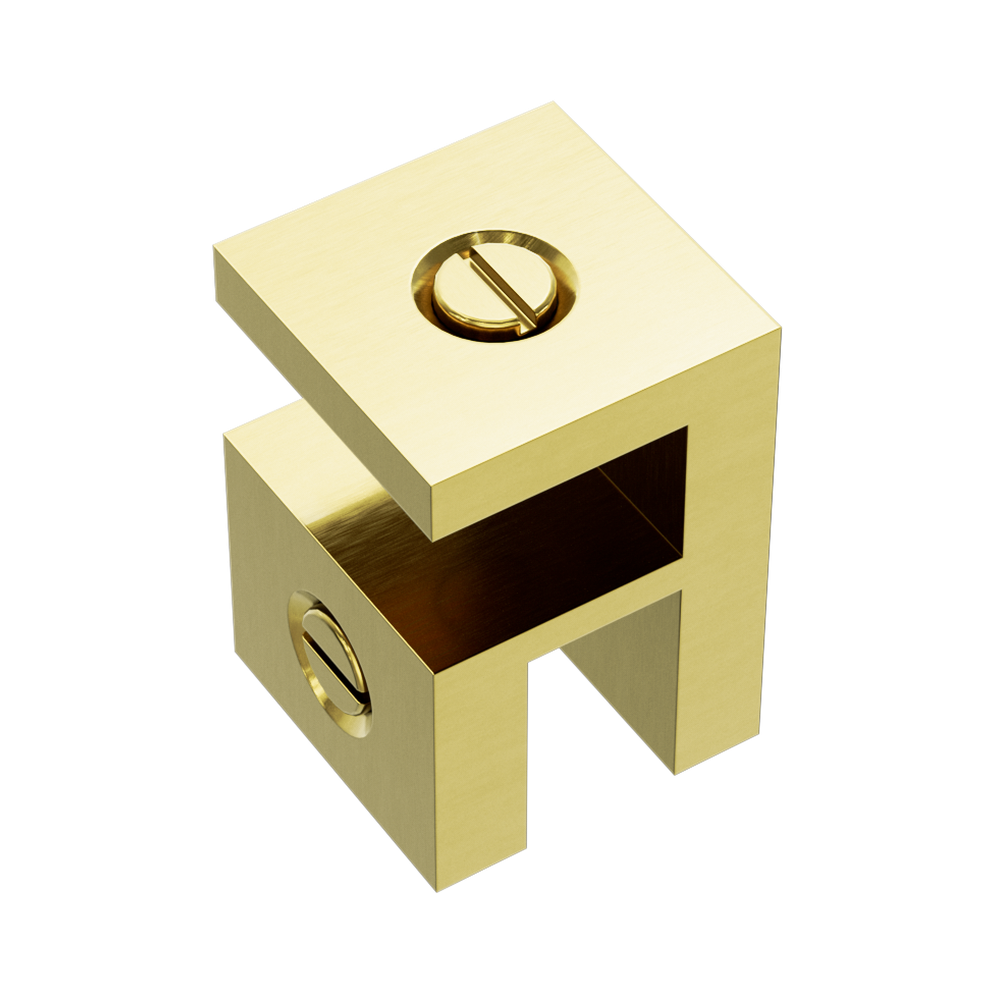 Nero Over-Panel Glass To Glass Fitting 10mm Glass, Brushed Gold