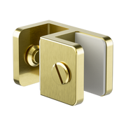Nero Over-Panel Glass To Glass Fitting 10mm Glass, Brushed Gold